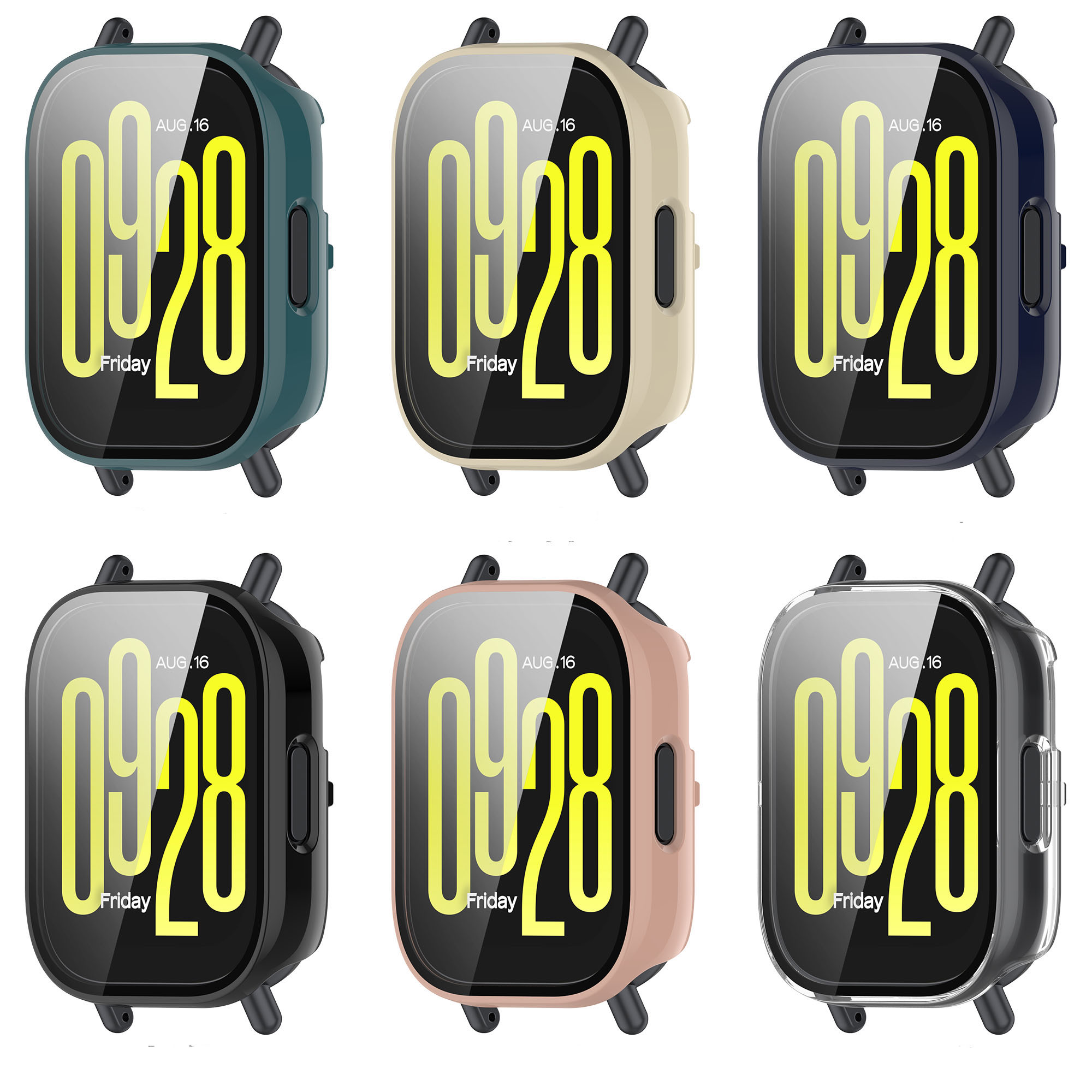 PC Glass Case For Redmi Watch  - đánh giá và giá Smartwatch Straps & Accessories